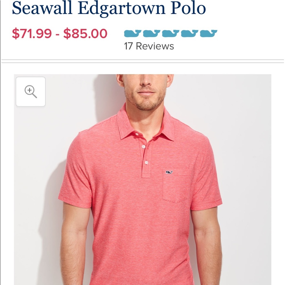 NWT Seawall Edgartown Polo, XL